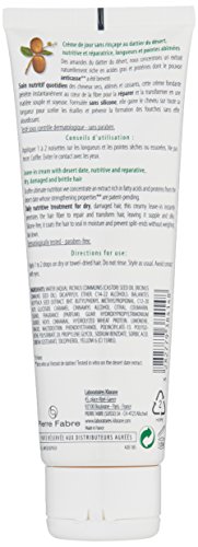 Klorane Leave-in Cream with Desert Date, Repair Dry, Damaged Hair, Split End Treatment, Paraben & Sulfate free, 4.2 oz.