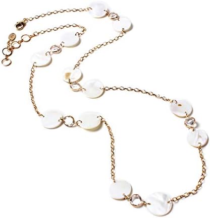 Amrita Singh Blanche Round Shell Necklace Ivory/Gold