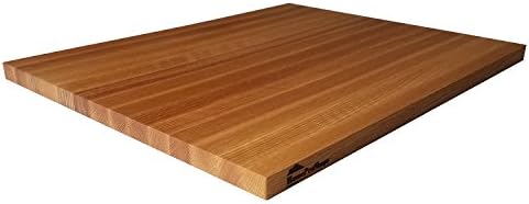 HomeProShops Wood Butcher Block Cutting Board - 3/4" x 15" x 19" - Solid Red Oak w Mineral Oil Applied - Reversible