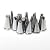 Sharker Stainless Steel 14 pcs Cake Puff Decorating Icing Nozzles Piping Sugar Craft Pastry Tips Tool Set + Easy Glide Fondant Polisher Cake Smoother + Rose Silicone Cake Mold