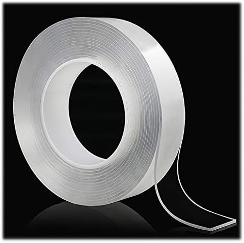 Marsway Double Sided Adhesive Tape Traceless Transparent Washable Adhesive Removable and Reusable Anti Slip Tape 3m