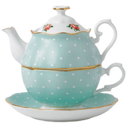 Click Here to See More Images Royal Albert Tea-For-One-Polka Rose