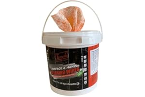 Hand, Surface & Tool Wipes, Heavy Duty Tool Cleaning Wipes, Hand Cleaning Wipes, Degreasing, Waterless Hand Cleaner, Dual Sur