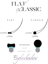 Eyeluvlashes B Curl Silk Ellipse Flat Lash Extensions 0.20x12mm Individual Trays view 3