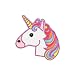 Zad Magical Unicorn Embroidered Iron On Patch Applique, Rainbow