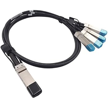 3 Meters QSFP+ to 4 SFP+ DAC Breakout Cable, Wiitek 40G QSFP+ Direct Attach Copper Cable, 30AWG Black, for Arista CAB-Q-S-3M, Ubiquiti, D-Link, Juniper, Huawei, Mellanox, Mikrotik, SuperMicro