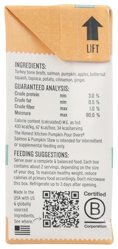 HONEST KITCHEN POUR OVER STEWS SALMON & PUMPKIN DOG FOOD
