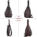 VICUNA POLO Sling Backpack Men Leather Chest Bag Crossbody Shoulder Bag For Men (brown)