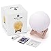 Moon light, Mkstuary Moon Lamp 5.9 inch with 16 colors, 3D Printed Moon Light with 5 Adjustable Brightness Touch Control, Moon Light for Kids Women, USB Rechargeable Decorative Night Light