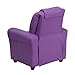 Flash Furniture Contemporary Lavender Vinyl Kids Recliner with Cup Holder and Headrest
