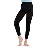 Capezio girls Hold & Stretch Footless Tight Socks, Black, Medium/Small (6-8)