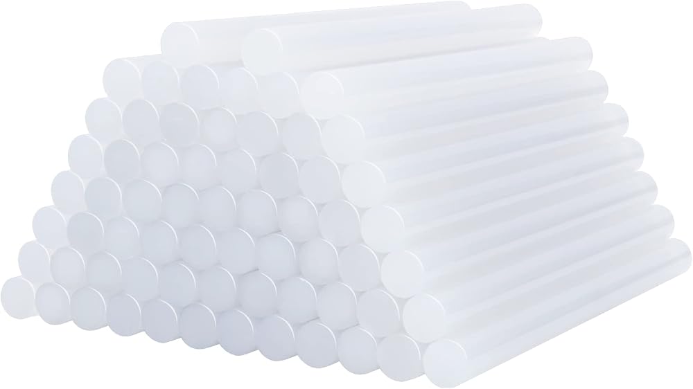 JelKen 7mm x 100mm Hot Glue Sticks 100pcs Resin EVA No Smell