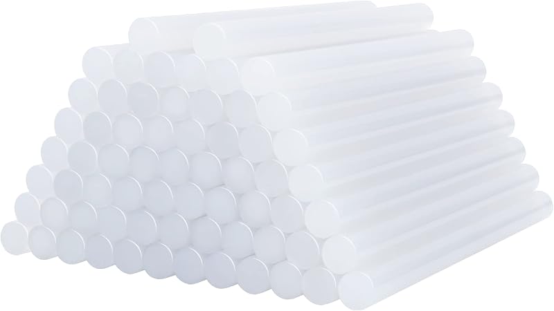 JelKen 7mm x 100mm Hot Glue Sticks 100pcs Resin EVA No Smell