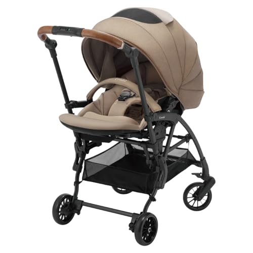 【24年11月発売】コンビ A型両対面ベビーカー ホワイトレーベル THE S Go エッグショック DQ カシューベージュ １ヵ月から３６ヵ月頃まで チャイルドシートTHE Sが取付けられるトラベルシステム対応ベビーカー商品画像