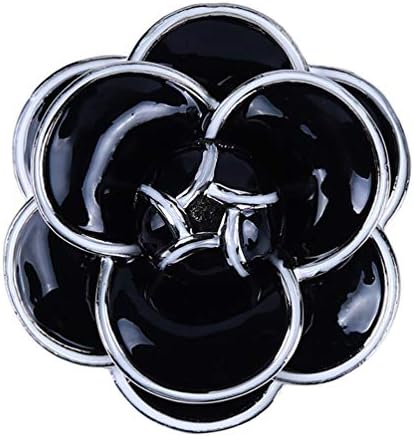 LANWF Fashion Camellia Brooch Pearl Needle Dripping Oil Flower Brooch Clothes Accessories Clip for Women,2#,5cm5cm