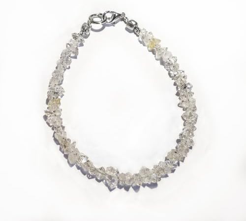 Herkimer Diamond Quartz Crystal Bracelet - Help you stay in the now 6 inches