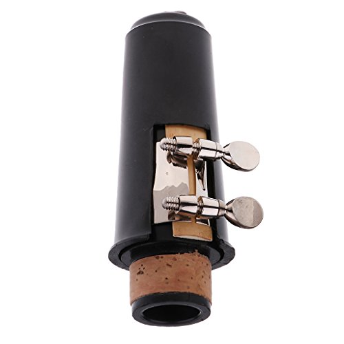 Dolity Nickel-Plated Clarinet Mouthpiece Clarinet Reed clip with Ligature Cap Set