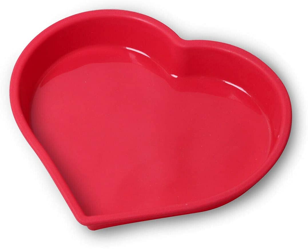 Golddunes 1 Heart Shape Silicone Mould Baking Cake ice, Yoghurt, Candy, Sweet, Jelly, Wax, Chocolate (Large Heart)