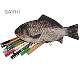 MorningRising Carp Fish-like Zipper Pouch Weird Pen Pencil Case Makeup Case/ Bag