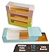 Cookeezz Couture - Colored Window Cake Box 12 x 3.75 x 2.75 Inch boxes Auto Popup Great for Bakery , Cakes , Cupcake - Assorted 12 Pack Boxes in 4 pastel colors also INCLUDED with 12 Cake Boards