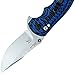 Benchmade - AXIS Flipper 300-1 Knife, Plain Drop-Point, Satin Finish, Blue Handle