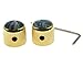 KAISH Set of 2 Gold Tele Telecaster Abalone Top Guitar Dome Knobs Bass Knob with Set Screw