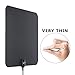 GJT Amplified TV Antenna HDTV Digital Antenna 50 Miles Range Indoor High Reception with Detachable Signal Booster for Free Channel,10ft High Performance Coax Cable with Adapter