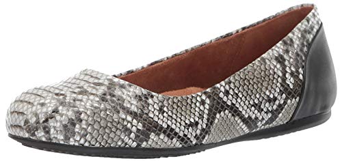 Softwalk Women’s Sonoma Ballet Flat, Black/Grey, 7 Narrow