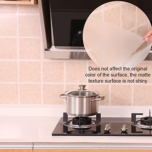 Window Privacy Film Frosted Glass Window Film 17.7\'\'x118\'\' Clear Contact Paper Self-Adhesive Book Cover Removable Protective Film Waterproof Liner Drawer Shelf Kitchen Cabinet Desk Fridge Roll