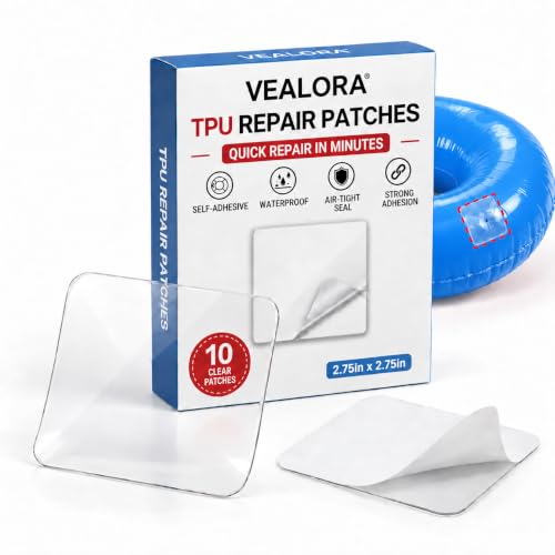 VEALORA Premium 10-Pack TPU Inflatable Repair kit Waterproof Patch 2.75in at Amazon