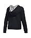 Under Armour Girls' French Terry Hoody, Black (001)/Rhino Gray, Youth Large