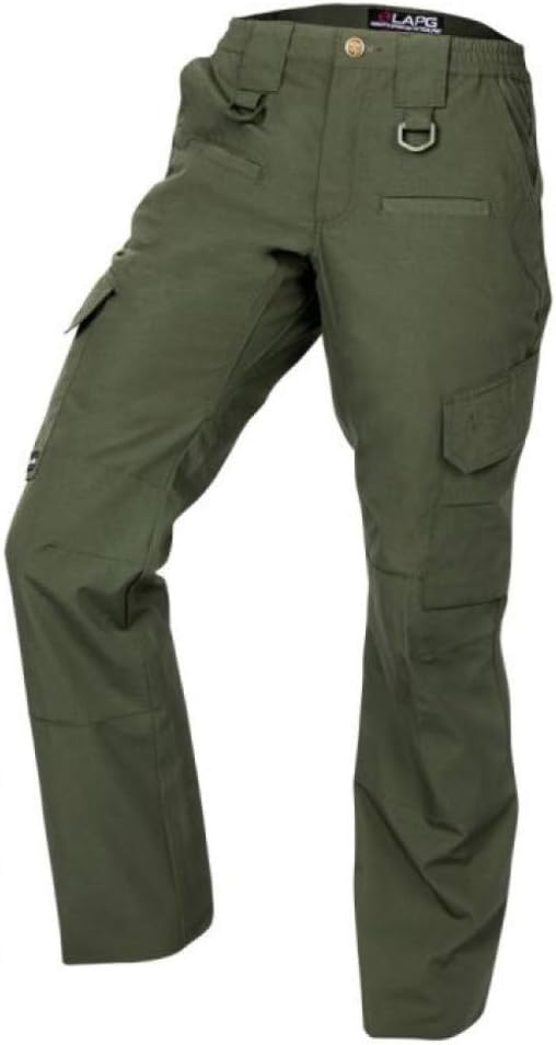LA Police Gear Women's Operator Pant with 8 Pockets and Elastic Waist