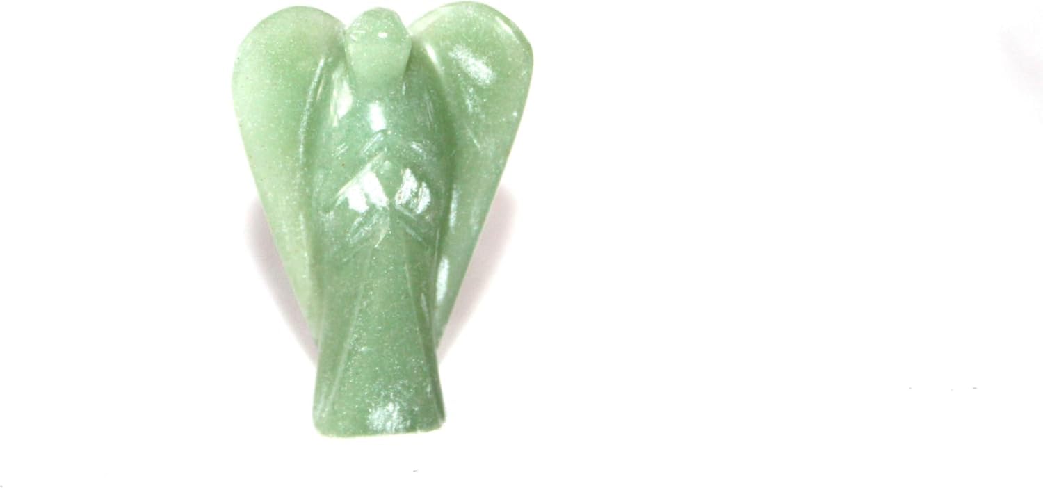 Prajet Energized Australian Green Jade 2" Angel Gemstone Divine Spiritual gift for Meditations