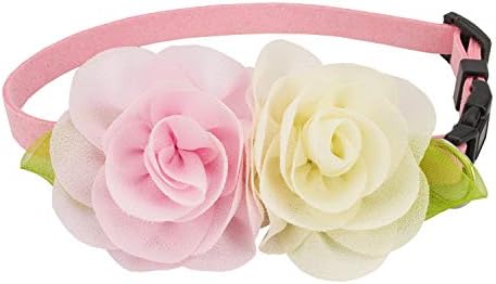 Puppy Soft Suede Flower Collars for Small Dogs Adjustable