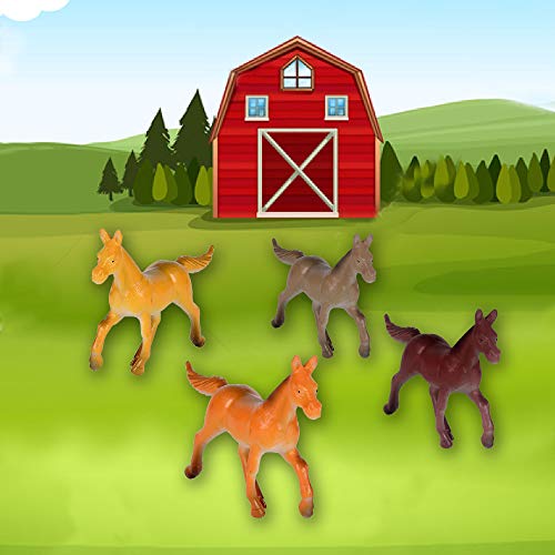 ArtCreativity Mini Horse Figurines Set for Kids Pack of 12 Assorted