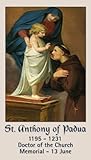Saint Anthony of Padua Holy Prayer Card