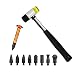 JMgist Dent Repair Tools Rubber Hammer 9 Heads Tap Down Tools Paintless Dent Removal Kit