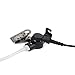 HYS 2.5mm Receiver/Listen ONLY Surveillance Acoustic Tube Earpiece Headset Shoulder with One Pair Medium Earmolds(Left and Right)