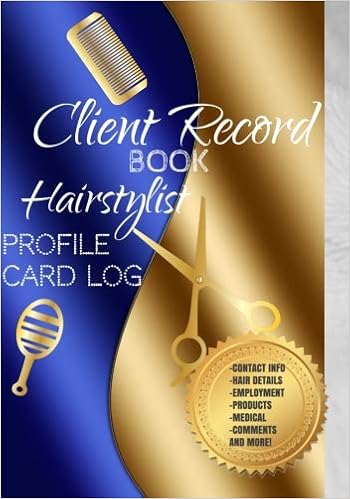 Buy Client Record Book Hairstylist Profile Card Log Elegant Salon
