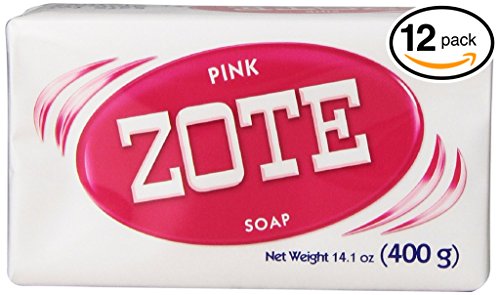 (PACK OF 12 BARS) Zote Pink Laundry Bar Soap, with Even MORE Pinkning Power & Satin Remover. Light Fresh Scent! Safe for delicate clothes! (12 Bars, 14.1oz Each Bar)