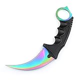 CS-GO Stainless Steel Tactical Knife With Sheath and Cord 7 Colors Neck Knife -For outdoor survival, camping or self defenses