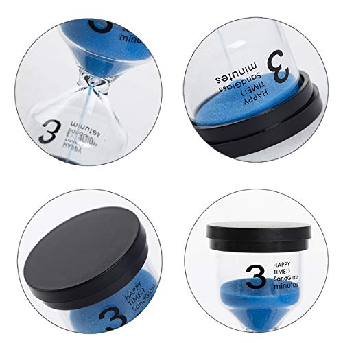 UltraOutlet 6-Pack Hourglass Timer Sand Timers Clock 1min/ 3mins/ 5mins/ 10mins/ 15mins/ 30mins Sand Glass Timers for Kids, Classroom, Game, Brushing Timer, Kitchen, Home, and Office Decorations