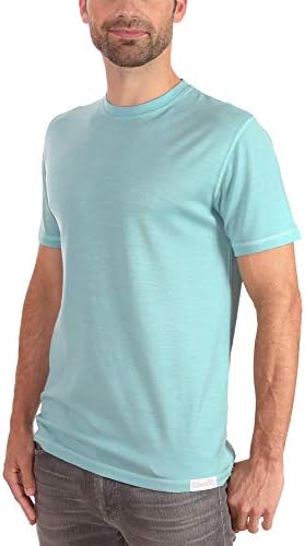 Woolly Clothing Men's Merino Wool Crew Neck Tee Shirt - Ultralight - Wicking Breathable Anti-Odor