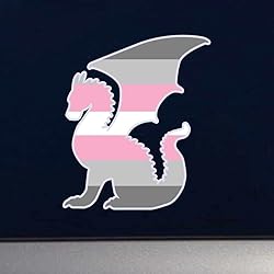 Dark Spark Decals LGBT Pride DemiGirl Flag Dragon