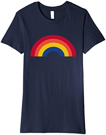 Womens ecKso Vintage Rainbow Tee Large Navy