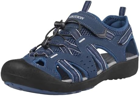 Men\'s Blue Closed Toe Outdoor Beach Hiking Rubber Waterproof Sport Sandals Amazon.com | CAMELSPORTS Men main image 4