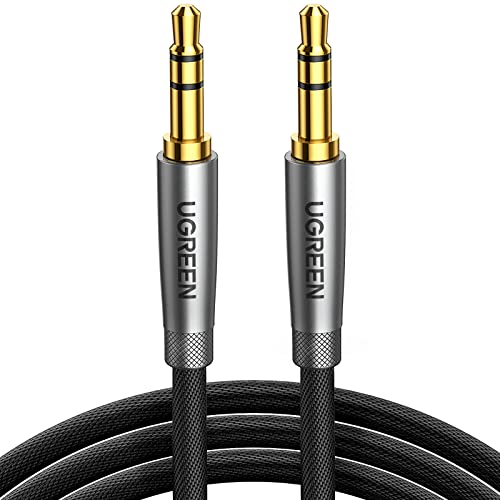 UGREEN 3.5mm Audio Cable Aux Cable 2M Braided Male to Male Stereo Auxiliary Aux Jack Compatible for iPhone, iPad, Samsung Smartphones, Tablets Car Home Stereos, Beats Bose Sony Headphones Speaker