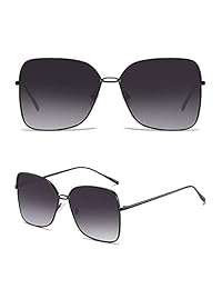 SOJOS SJ1082 - Gafas de sol cuadradas para mujer, lentes planas con espejo