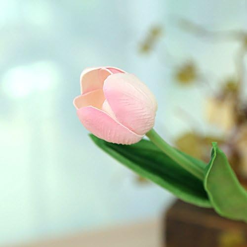RuiLi PU Material Artificial Tulip Flowers Single Long Stem Bouquet Beautiful Simulation Flower