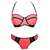 DAzure Bikini Swimsuit Halter Push UP Two Pieces Set Tankini for Women